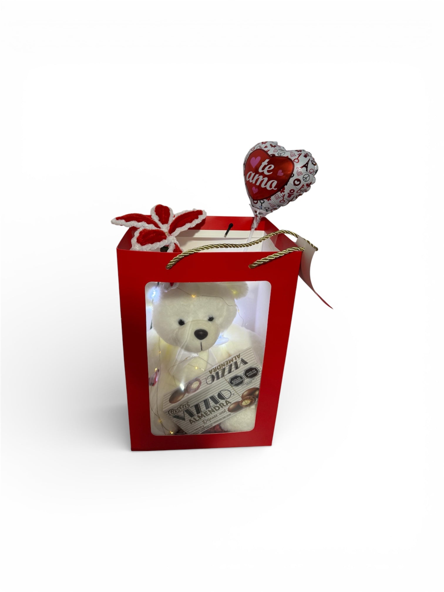 Box Regalo Osito con Globo “Te Amo” y Chocolate