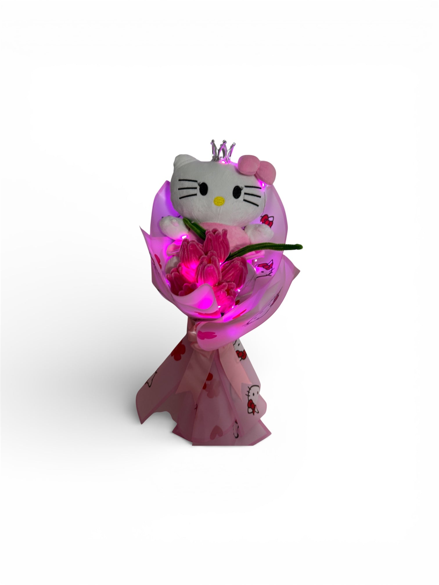 Bouquet Hello Kitty con Luz LED y Flores