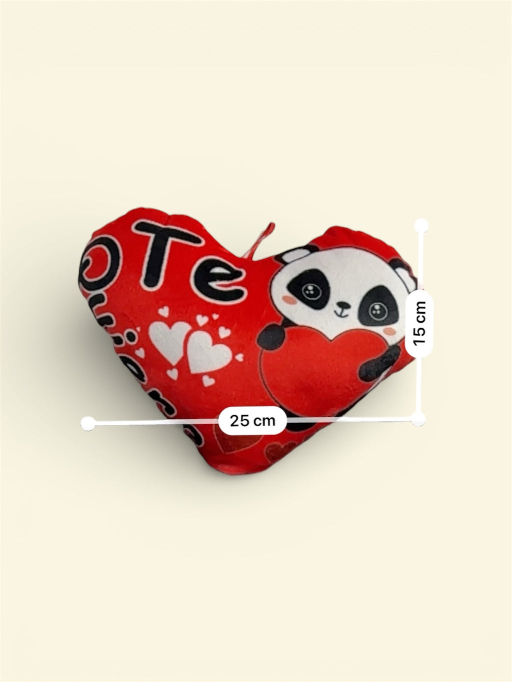 Cojín Corazón con Panda “Te Amo”
