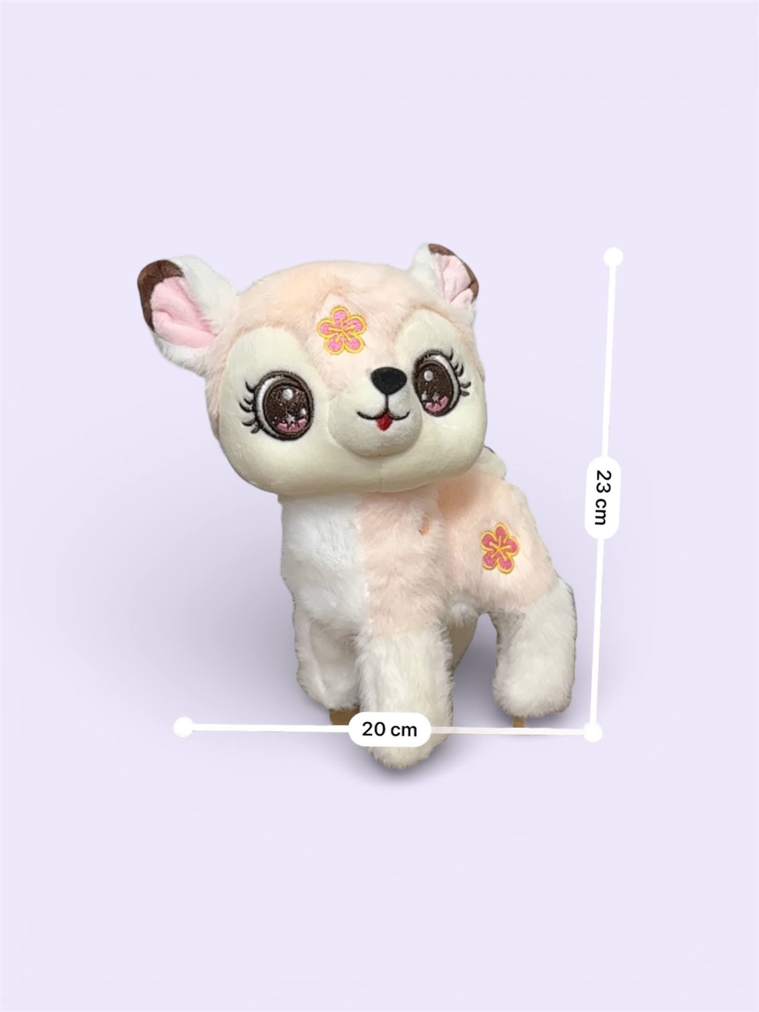 Cervatillo de Peluche Kawaii con Detalles Florales