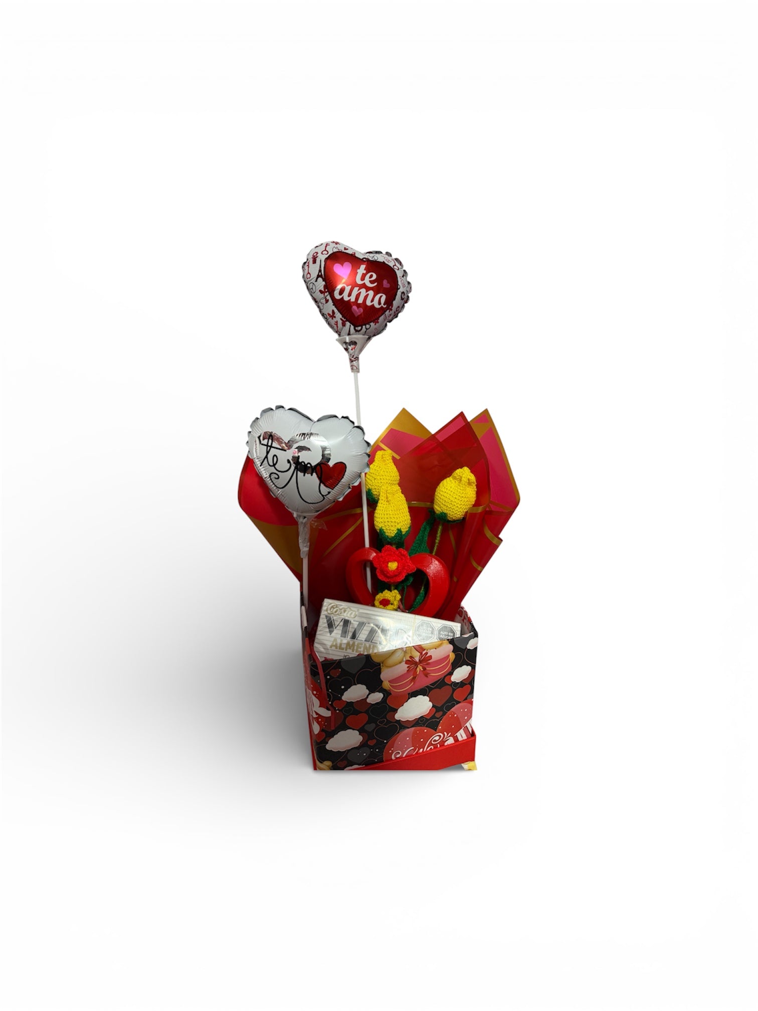 Box Regalo Floral con Globos “Te Amo”