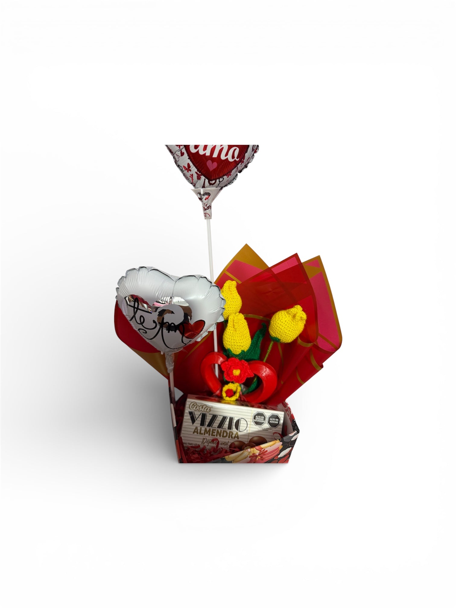 Box Regalo Floral con Globos “Te Amo”
